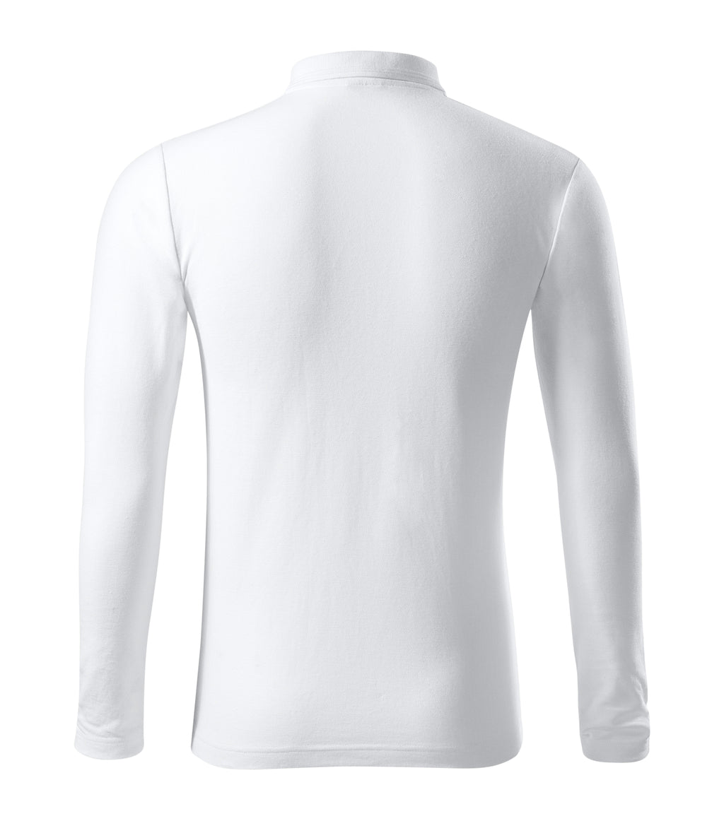 Premium Herren Langarm-Poloshirt – individuell personalisierbar