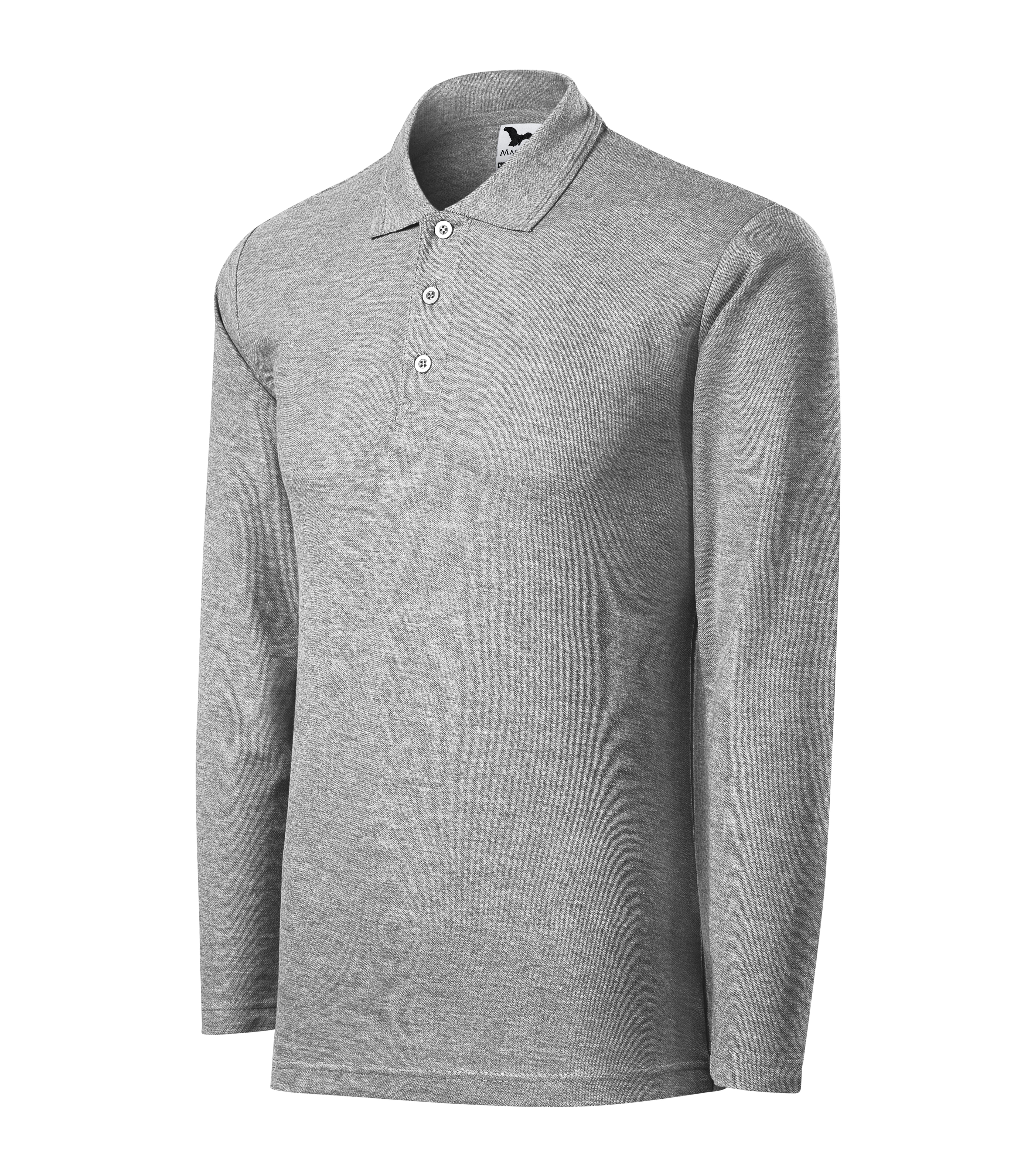 Premium Herren Langarm-Poloshirt – individuell personalisierbar