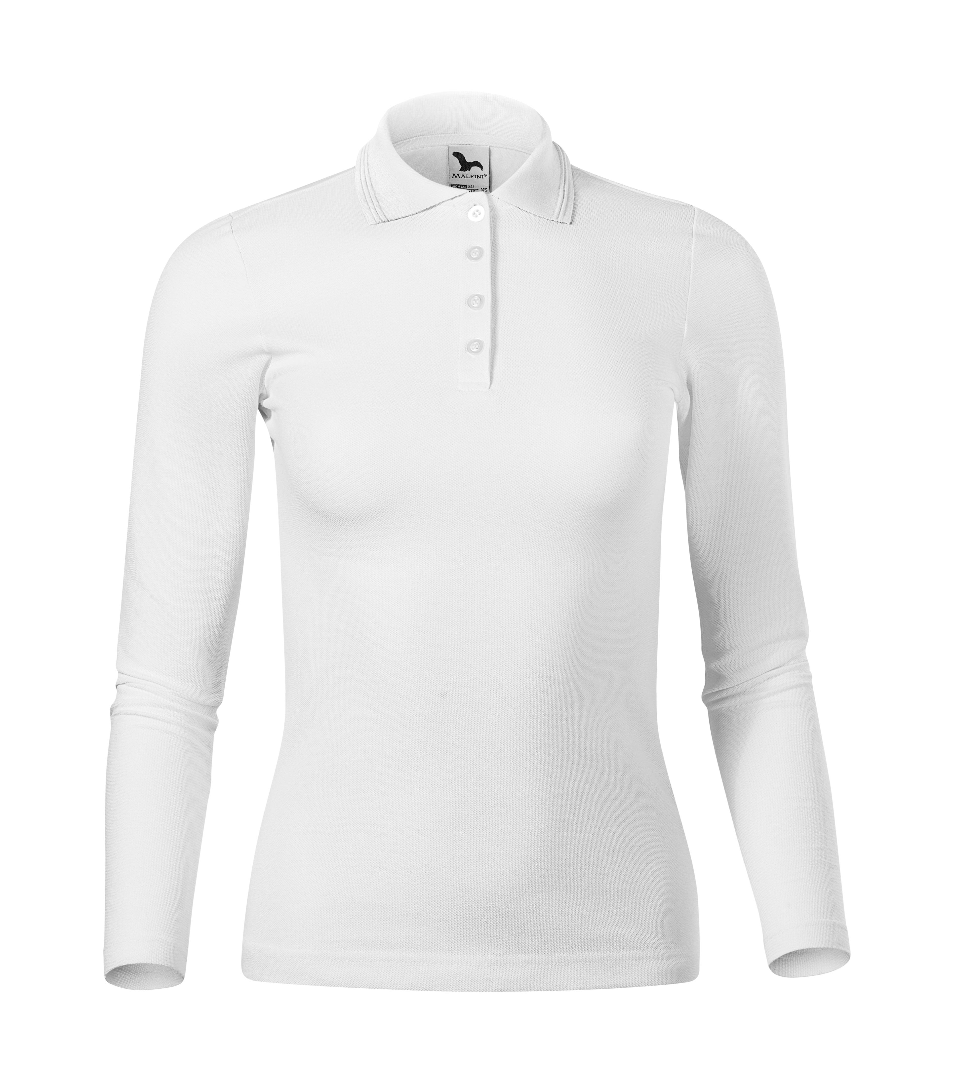 Elegantes Damen-Langarm-Poloshirt – individuell personalisierbar