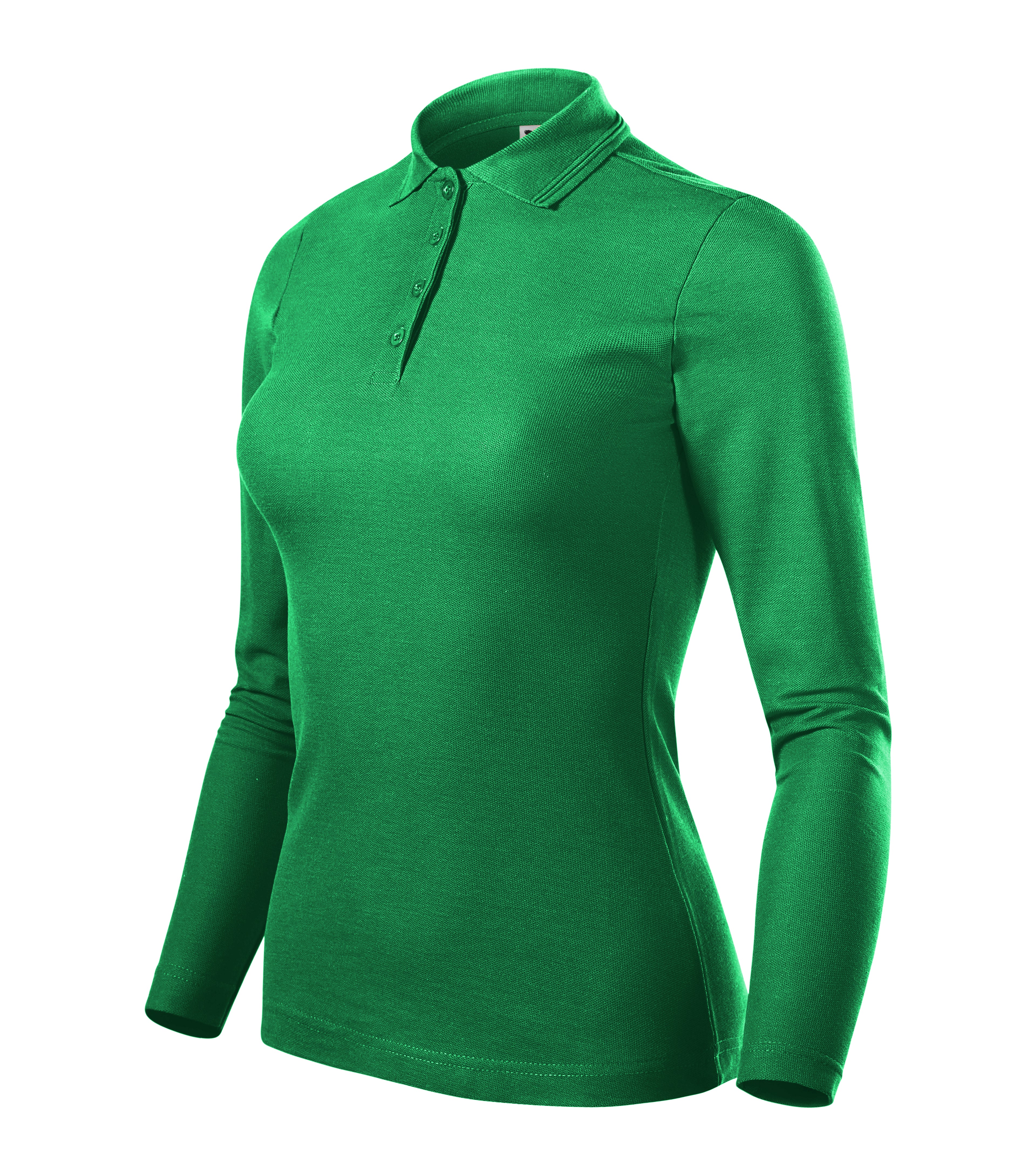 Elegantes Damen-Langarm-Poloshirt – individuell personalisierbar