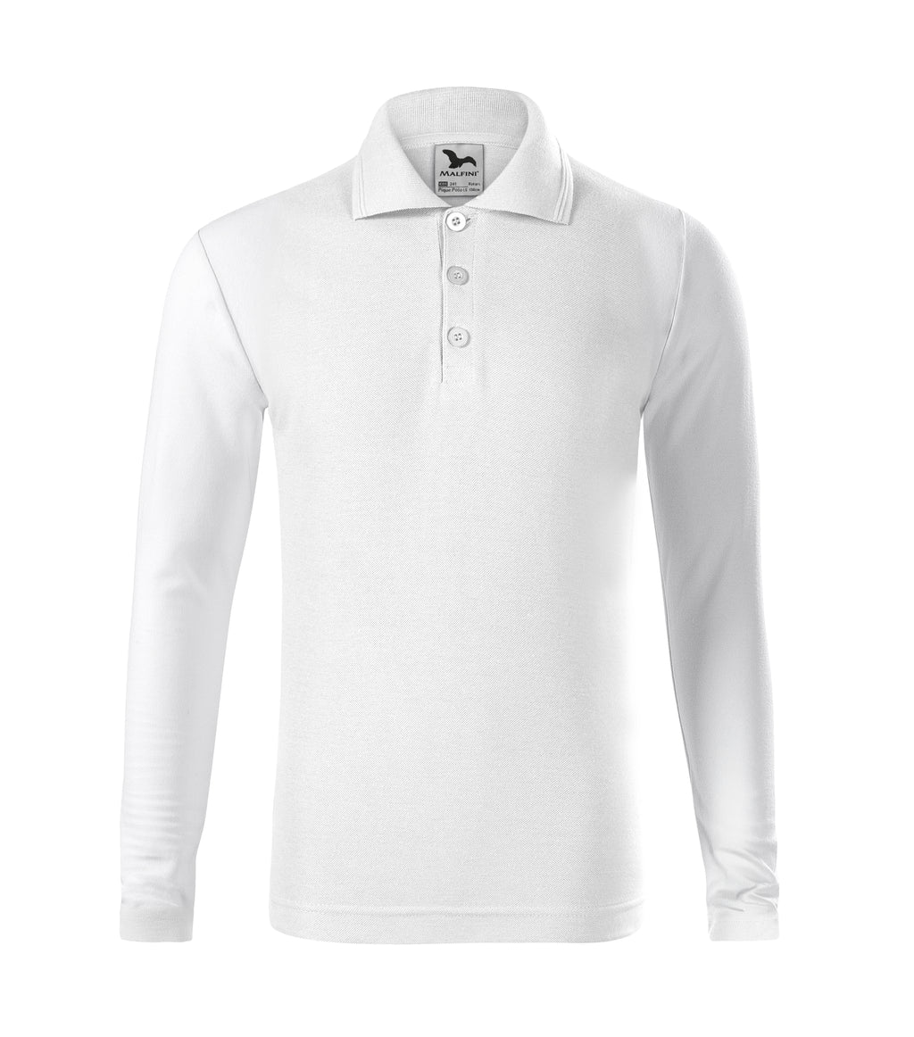 Kinder-Langarm-Poloshirt – individuell personalisierbar
