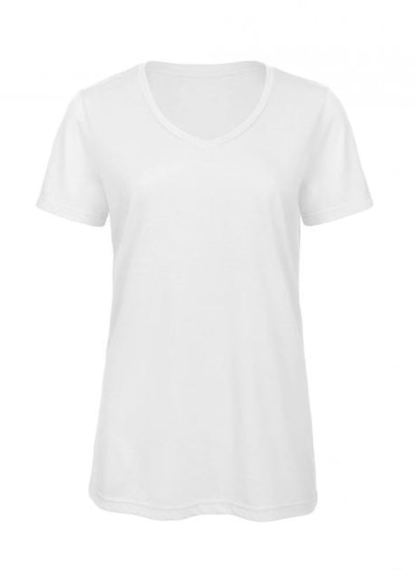 Damen-Tri-Blend V-Ausck T-Shirt