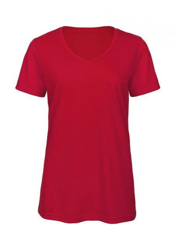 Damen-Tri-Blend V-Ausck T-Shirt