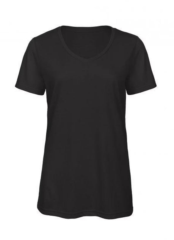 Damen-Tri-Blend V-Ausck T-Shirt
