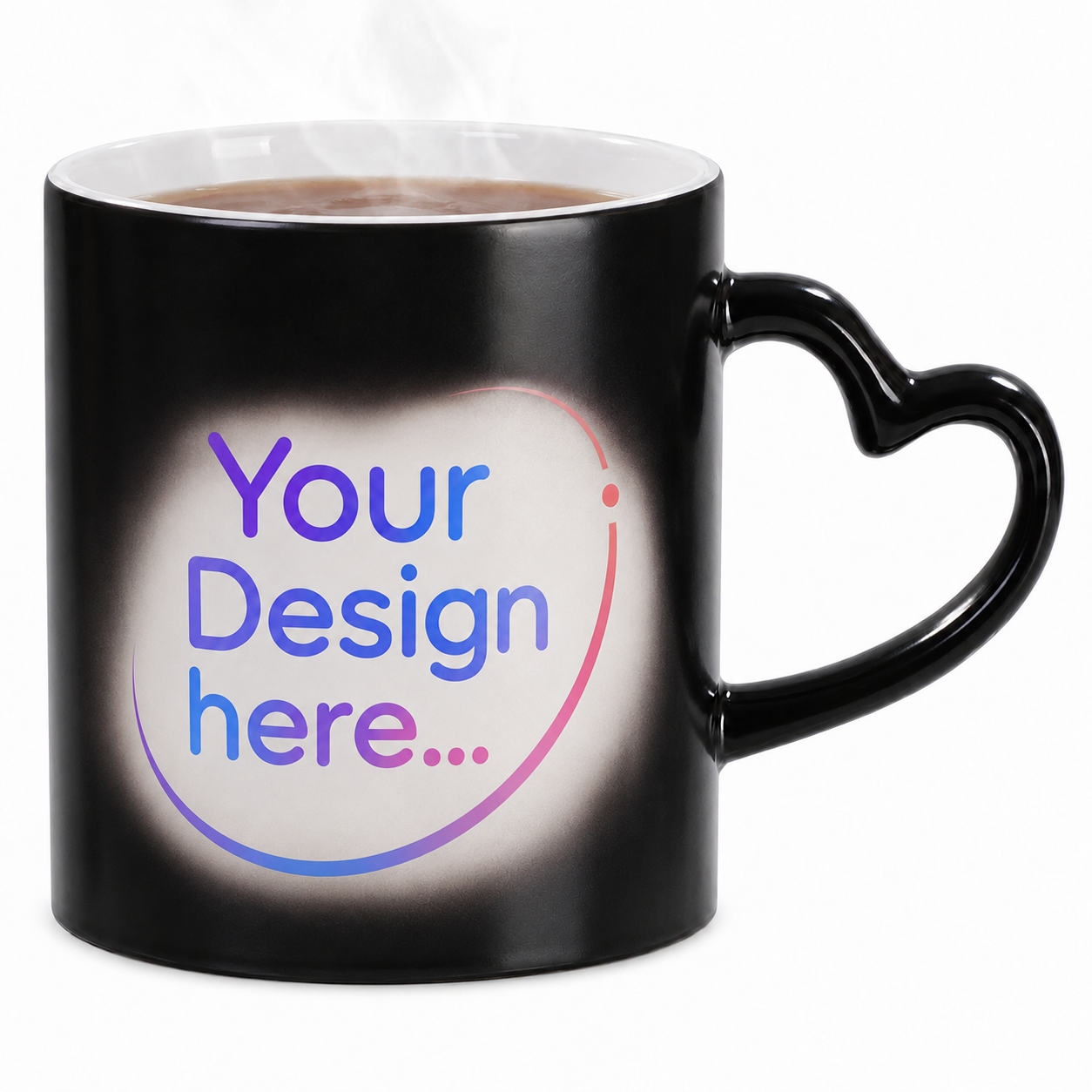 MagicTasse schwarz - Herz