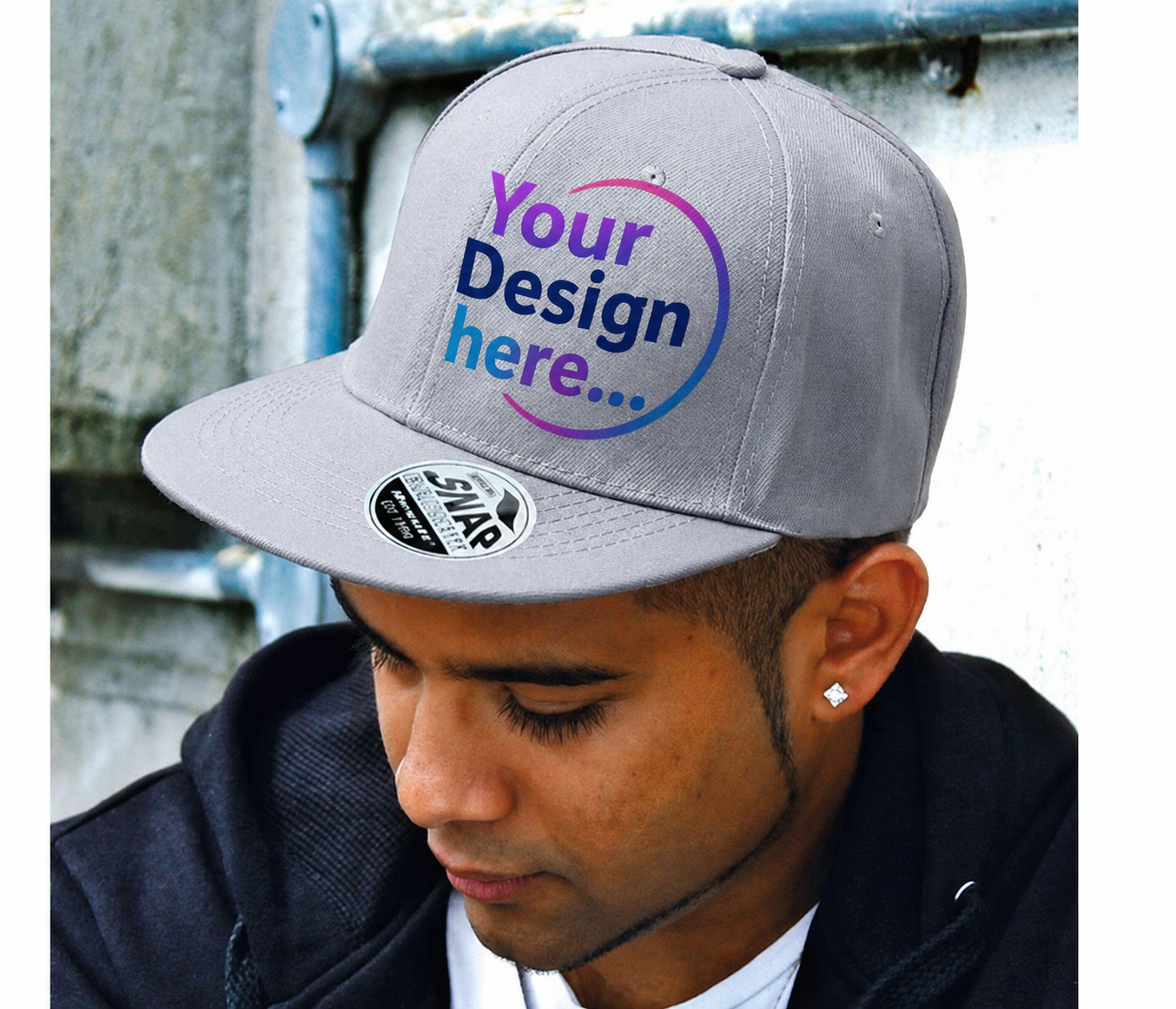 Bronx Flat Peak Snapback Cap
