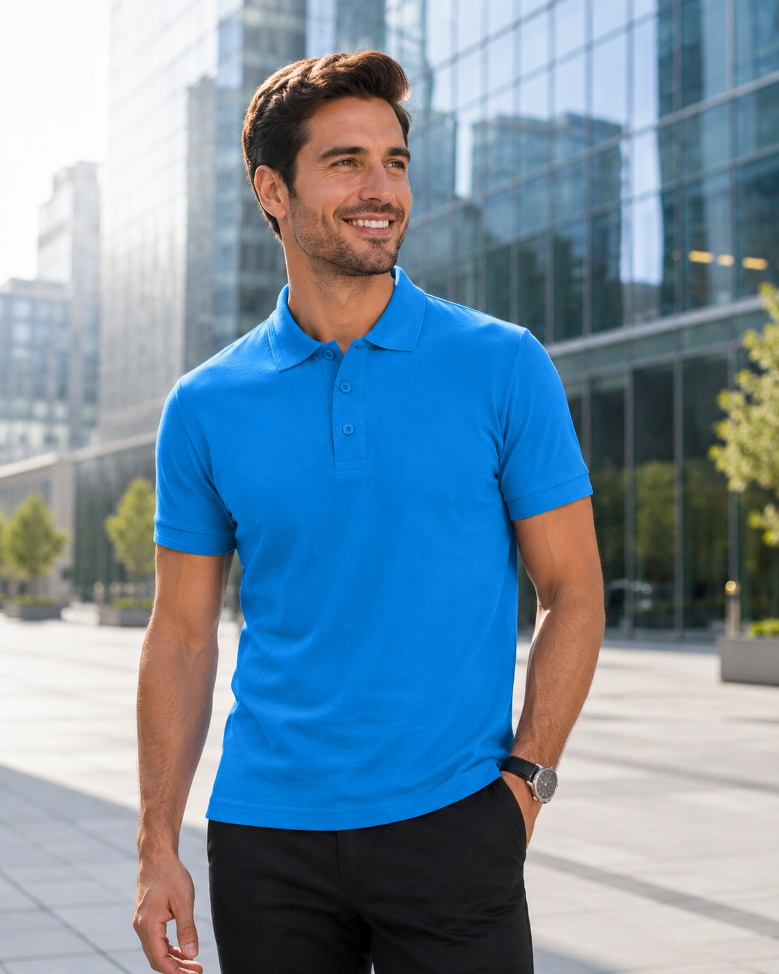Personalisiertes Herren-Poloshirt mit stilvollen Kontrastdetails