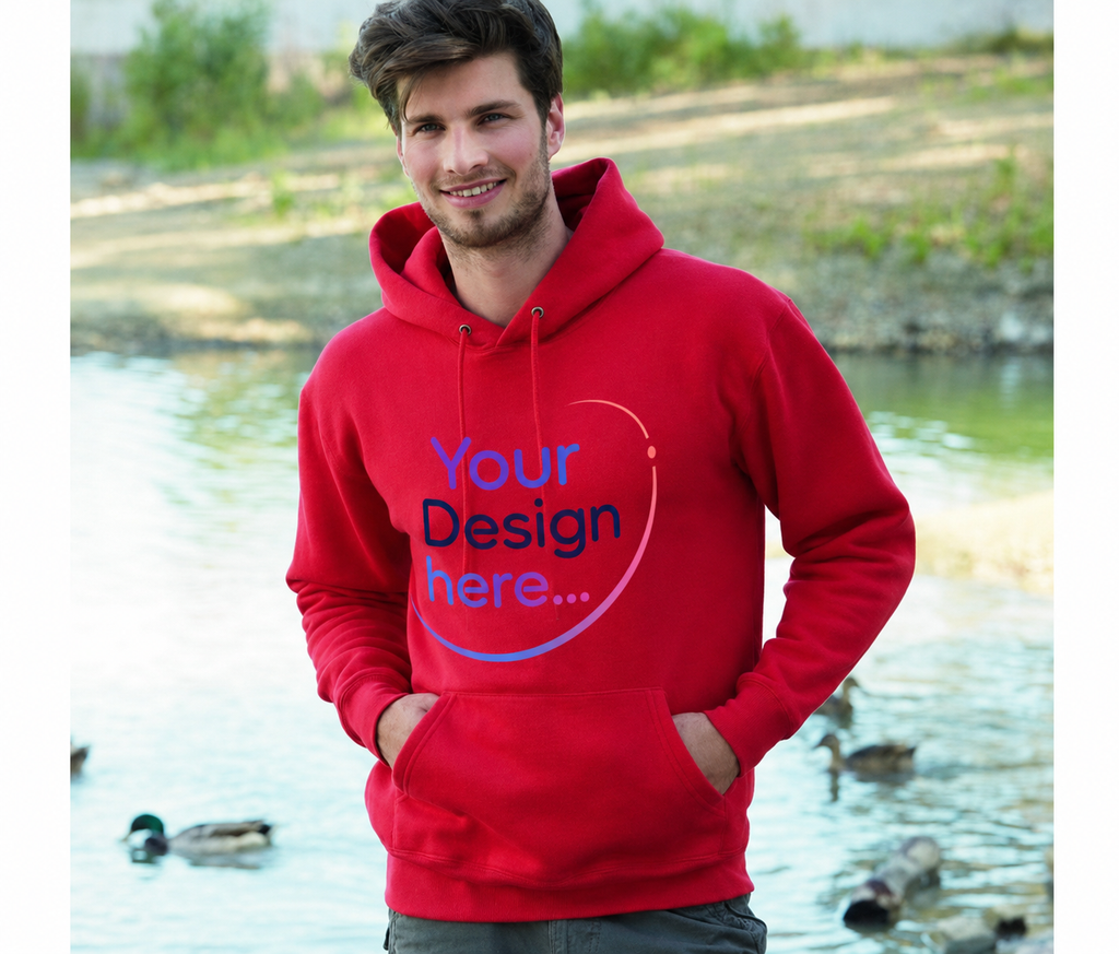 Herren-Sweatshirt aus Baumwolle mit Kapuze