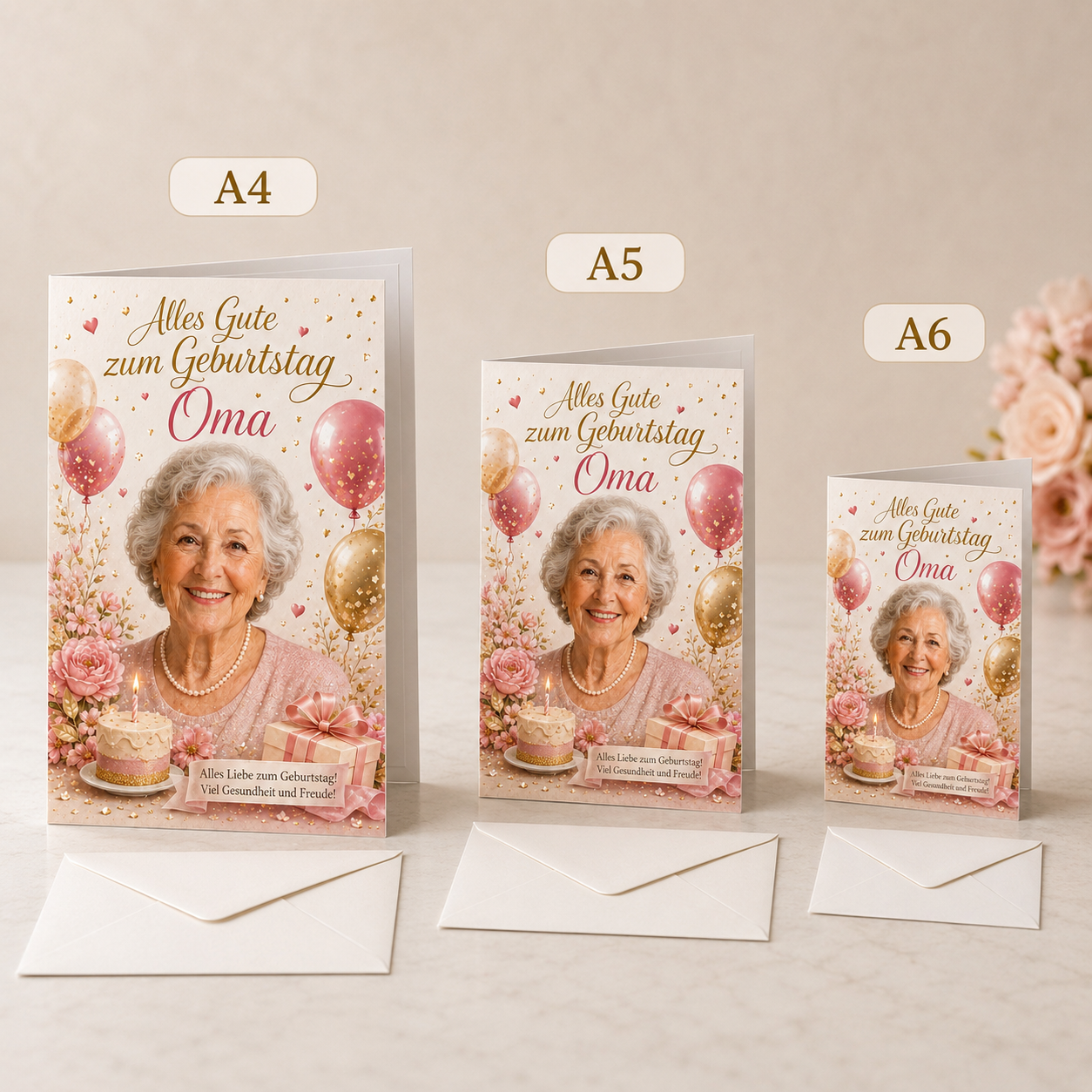 Personalisierte Geschenkkarte mit Umschlag